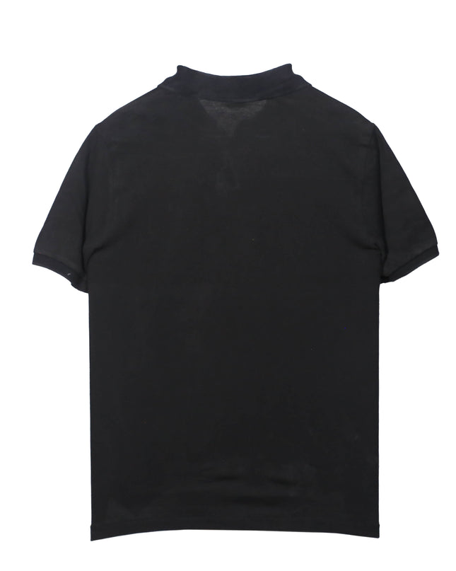 Ralph Lauren Classic Fit Black Pique Cotton Polo Shirt