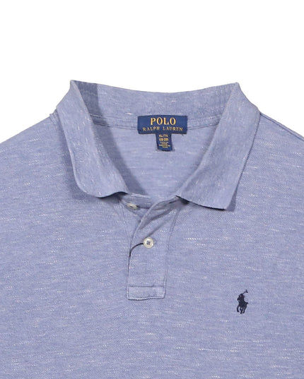 Ralph Lauren Heather Blue Cotton Polo Shirt