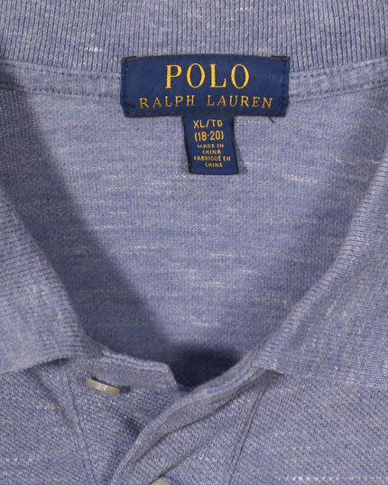 Ralph Lauren Heather Blue Cotton Polo Shirt
