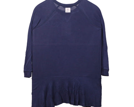 Ralph Lauren Navy Blue Heart Embroidered Cotton Top
