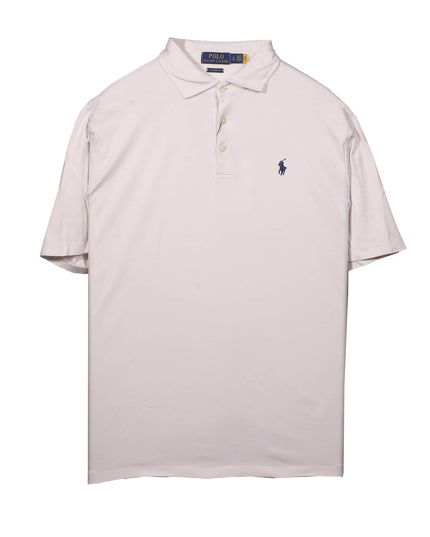 Ralph Lauren Classic Fit Embroidered Pony White Polo Shirt
