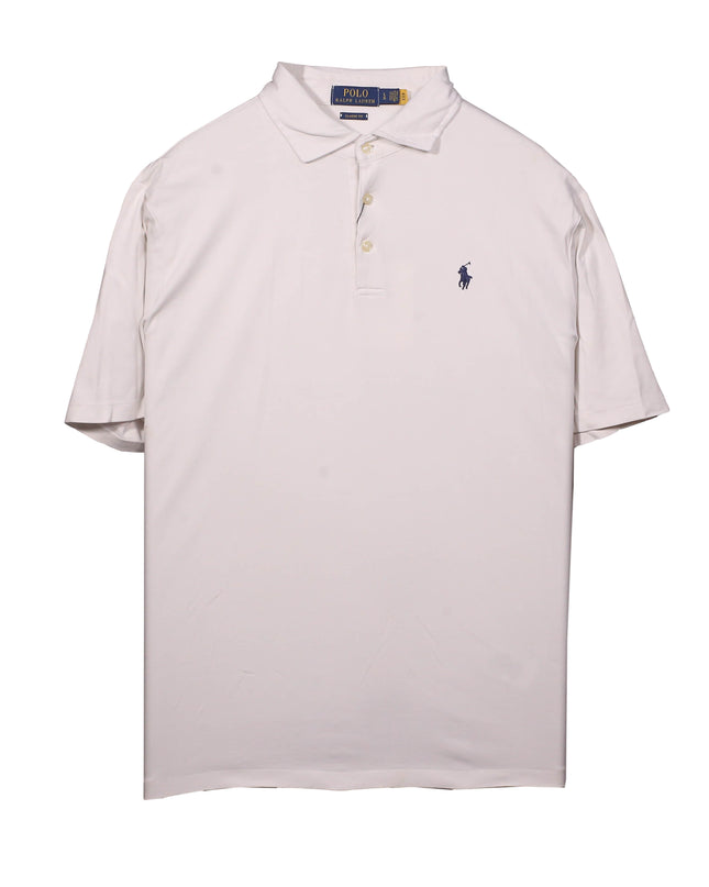 Ralph Lauren Classic Fit Embroidered Pony White Polo Shirt