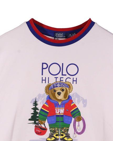 Ralph Lauren Hi Tech Polo Bear White Sweatshirt