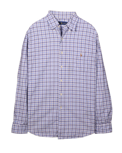 Ralph Lauren Cotton Oxford Check Classic Fit Blue Shirt