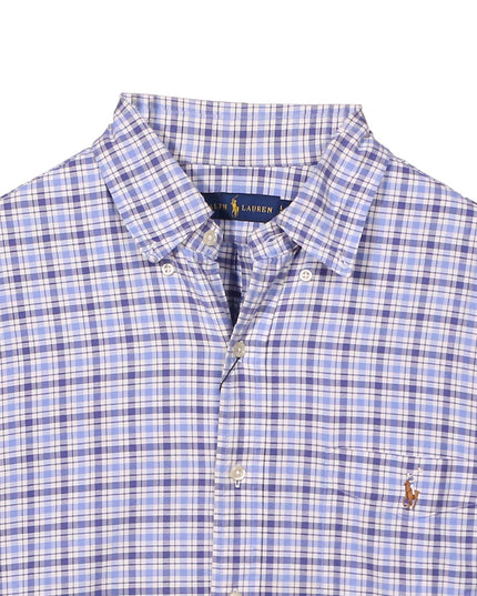 Ralph Lauren Cotton Oxford Check Classic Fit Blue Shirt