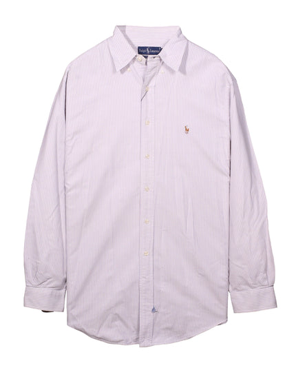 Ralph Lauren Vintage Purple & White Striped Oxford Shirt