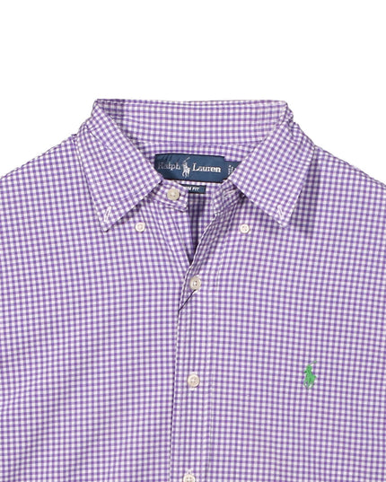 Ralph Lauren Button Down Collared Pony Purple Shirt