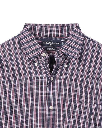 Ralph Lauren Navy Red & White Checked Big Shirt