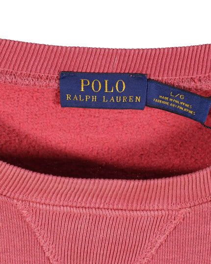 Ralph Lauren Spellout  Embroidered Pink Sweatshirt