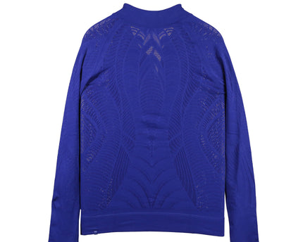 Lululemon Royal Blue Seamless Mesh Half-Zip Training Top