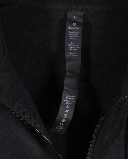 Lululemon Black Full-Zip Fleece-Lined Hoodie