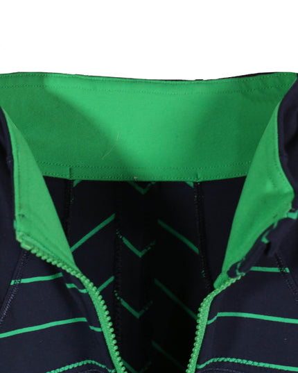 Lululemon Navy & Green Chevron Full-Zip Athletic Jacket