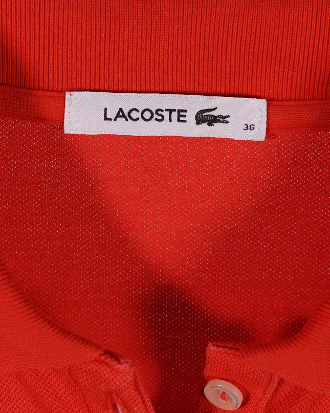 Lacoste Long Sleeve Slim Fit Orange Polo Shirt