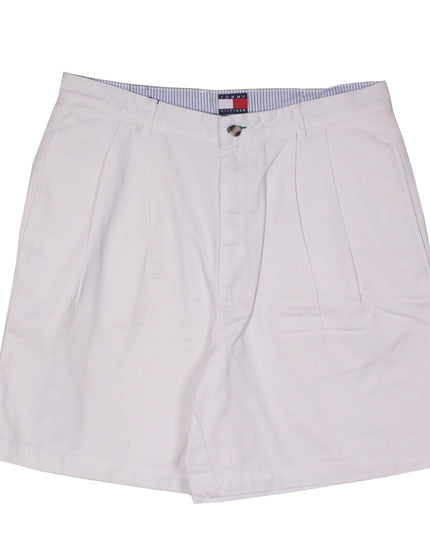 Tommy Hilfiger Classic Pleated White Chino Shorts