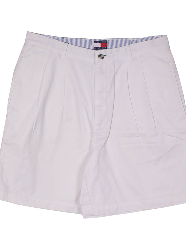 Tommy Hilfiger Classic Pleated White Chino Shorts
