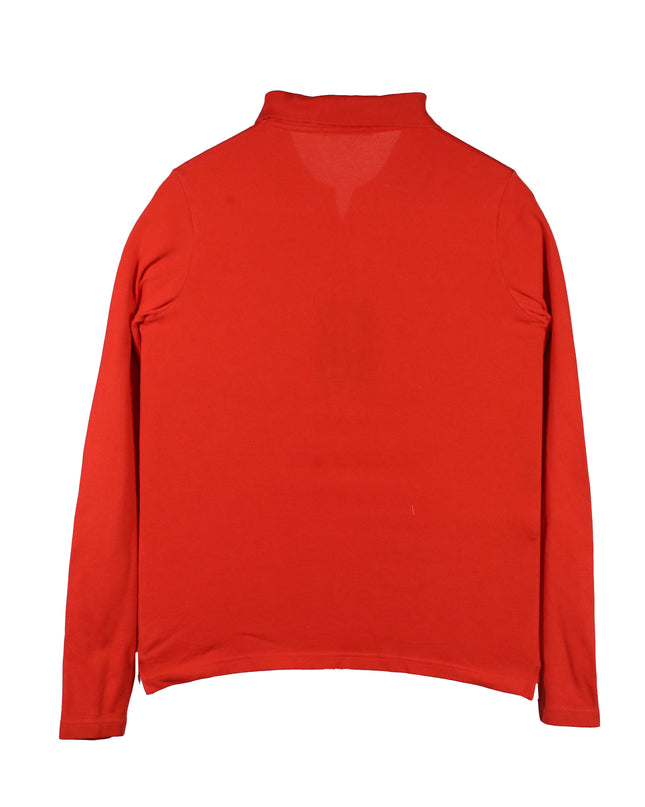 Lacoste Long Sleeve Slim Fit Orange Polo Shirt