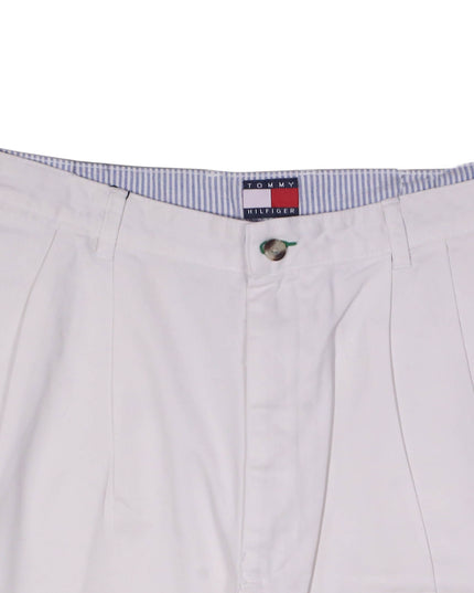 Tommy Hilfiger Classic Pleated White Chino Shorts
