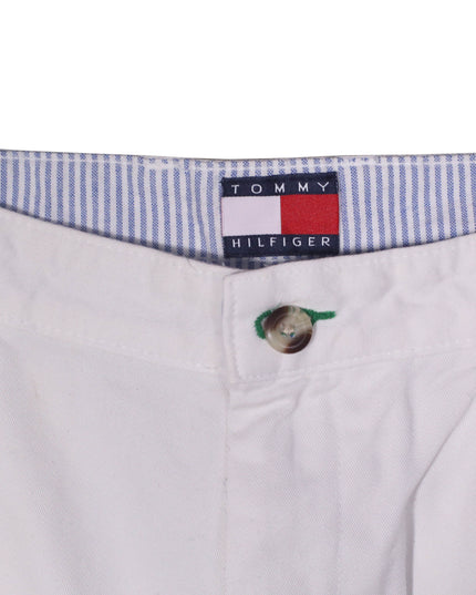 Tommy Hilfiger Classic Pleated White Chino Shorts