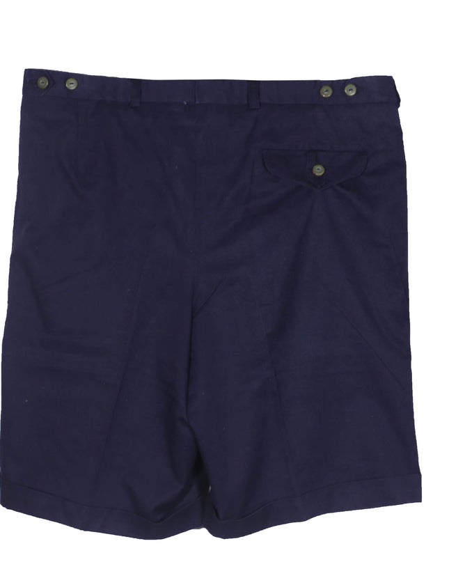 Chemise Lacoste Pleated Navy Blue Cotton Shorts