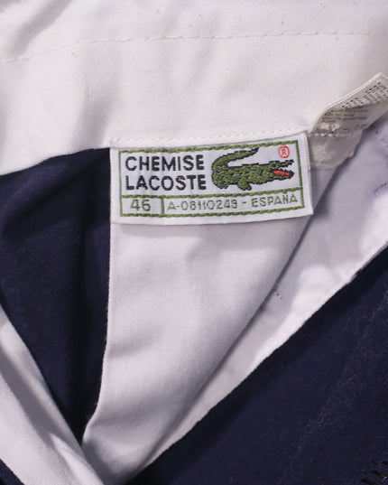 Chemise Lacoste Pleated Navy Blue Cotton Shorts