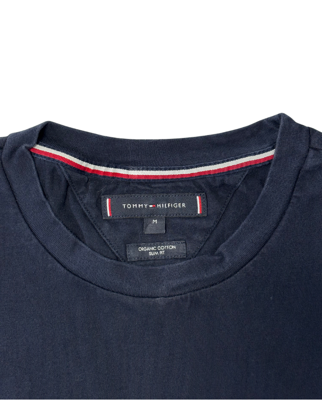 Tommy Hilfiger Navy Blue EST. 1985 Organic Cotton Logo T-Shirt - S