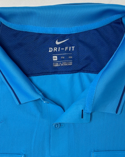Nike Dri-Fit Blue Long Sleeve Referee Polo Shirt