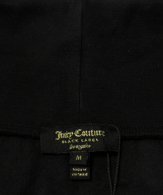 Juicy Couture Black Label Velour Zip-Up Black Track Jacket