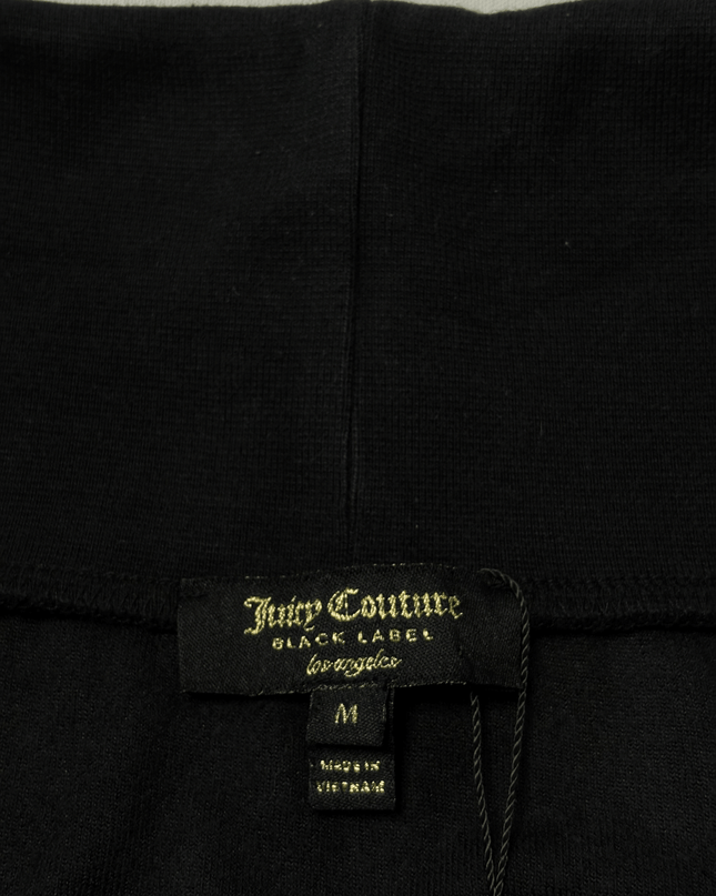 Juicy Couture Black Label Velour Zip-Up Black Track Jacket