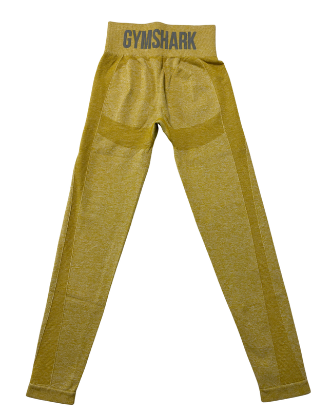 Gymshark Flex High-Waisted Yellow Marl Seamless Leggings