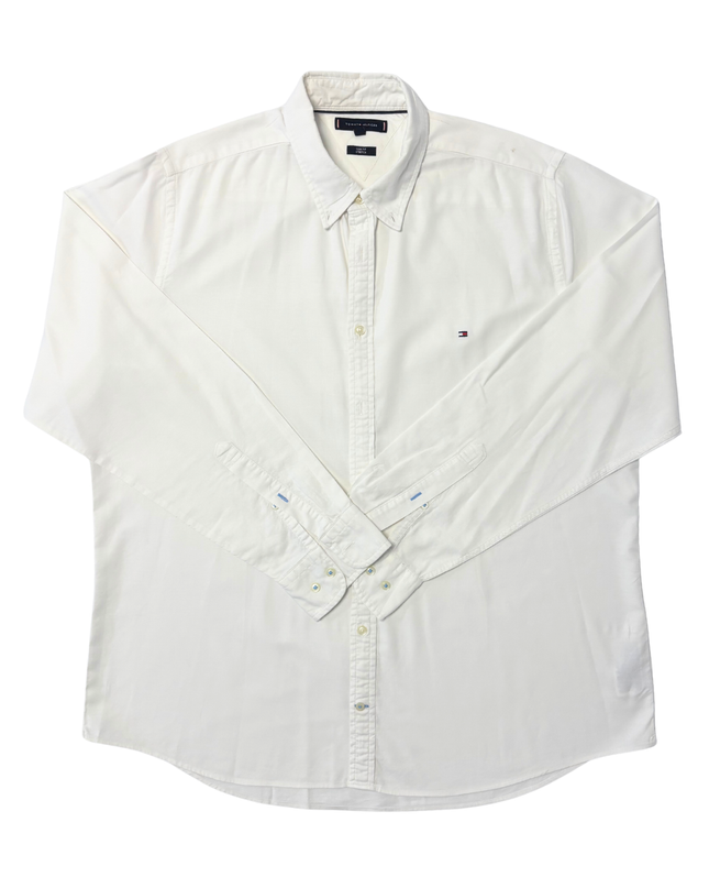 Tommy Hilfiger Slim Fit Stretch White Button-Down Shirt