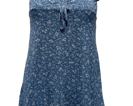 American Eagle Casual Mini Dress Blue & White Floral Pattern