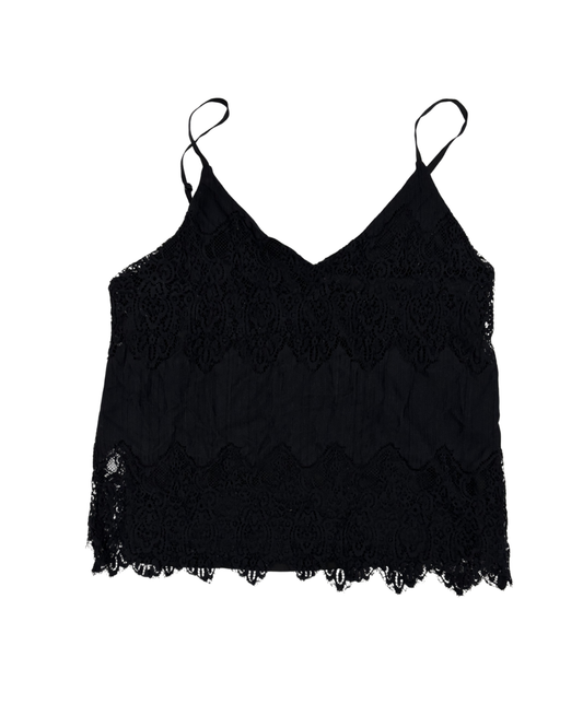 Kismet Black Lace Trim Spaghetti Strap Camisole - S