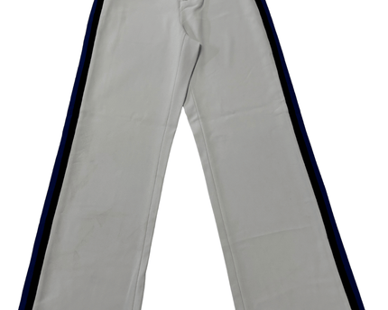 Zara Woman Side-Stripe White Wide-Leg Trousers