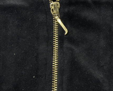 Juicy Couture Black Label Velour Zip-Up Black Track Jacket
