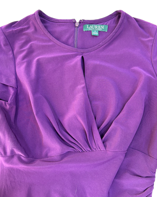 Lauren by Ralph Lauren - Purple Draped Dress - S