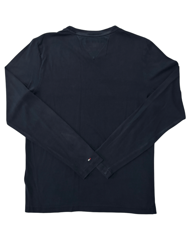 Tommy Hilfiger Navy Blue Logo Graphic Long Sleeve T-Shirt