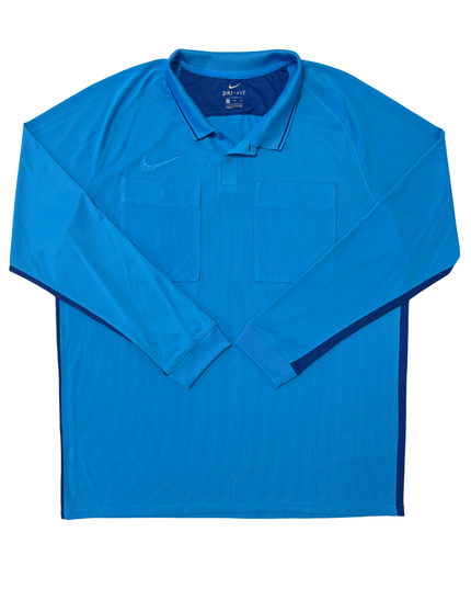 Nike Dri-Fit Blue Long Sleeve Referee Polo Shirt