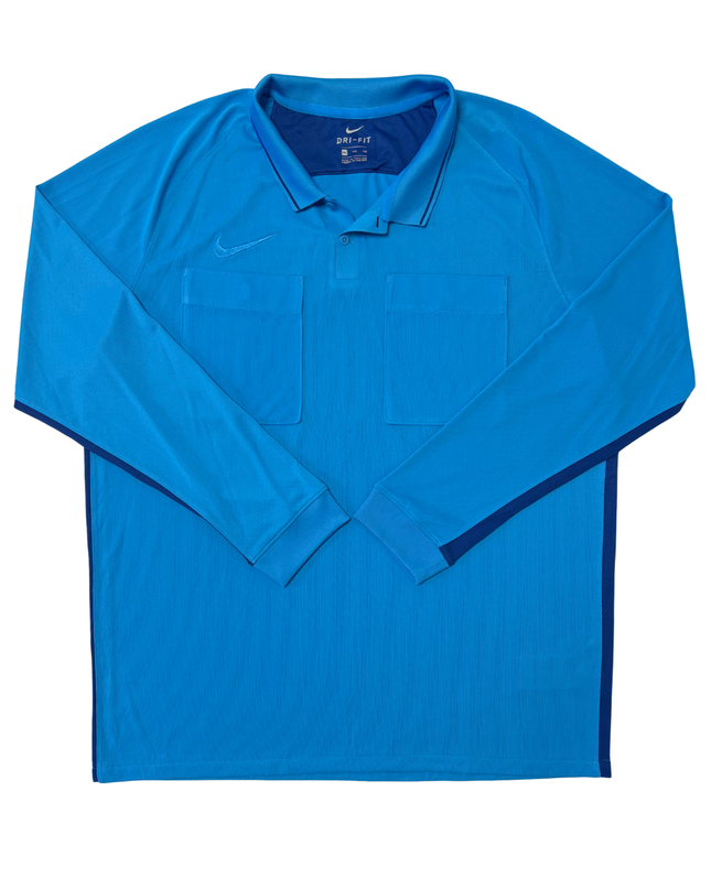 Nike Dri-Fit Blue Long Sleeve Referee Polo Shirt