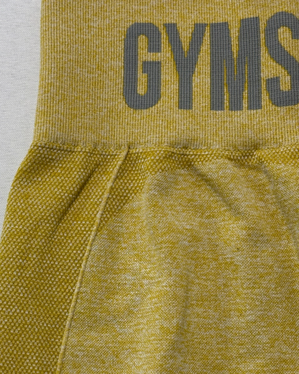 Gymshark Flex High-Waisted Yellow Marl Seamless Leggings