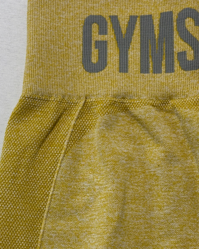 Gymshark Flex High-Waisted Yellow Marl Seamless Leggings
