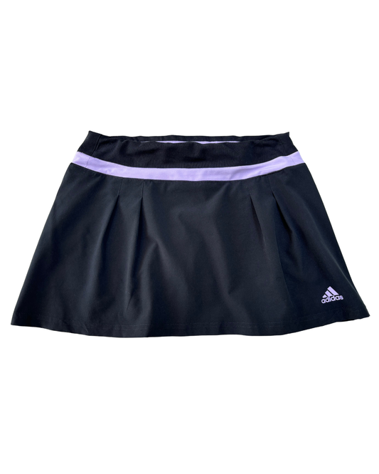 Adidas Black Tennis Skirt with Lavender Stripe - S