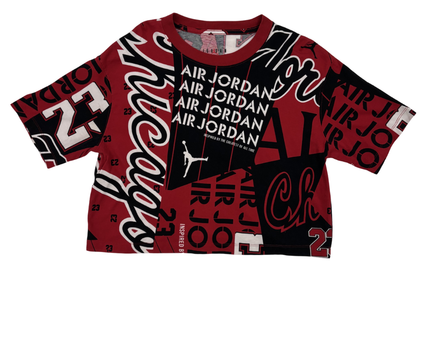 Jordan Red & Black All-Over Graphic T-Shirt - M
