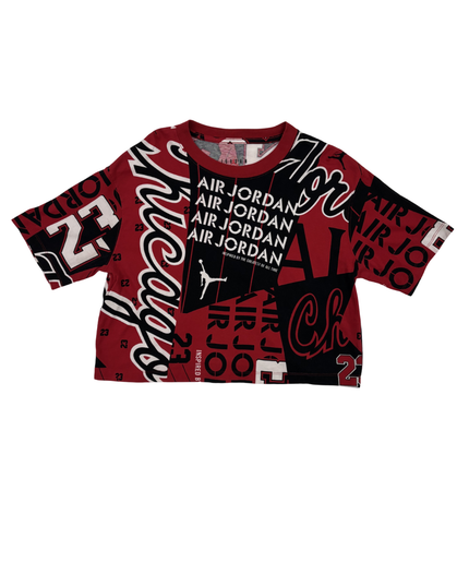 Jordan Red & Black All-Over Graphic T-Shirt - M