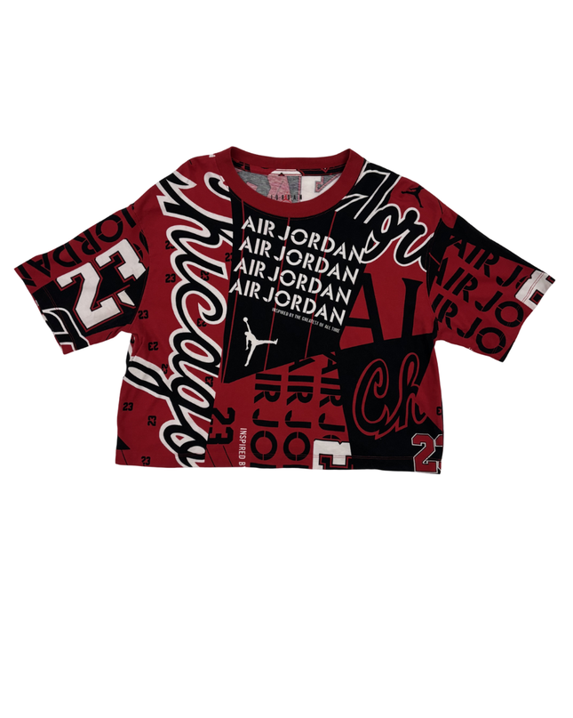 Jordan Red & Black All-Over Graphic T-Shirt - M