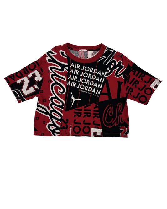 Jordan Red & Black All-Over Graphic T-Shirt - M