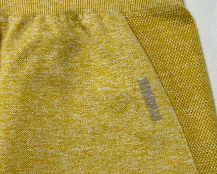 Gymshark Flex High-Waisted Yellow Marl Seamless Leggings