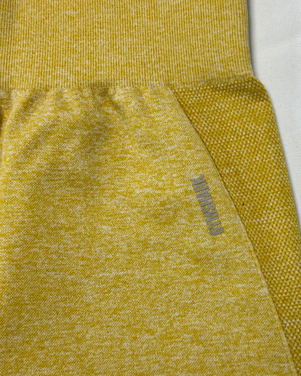 Gymshark Flex High-Waisted Yellow Marl Seamless Leggings