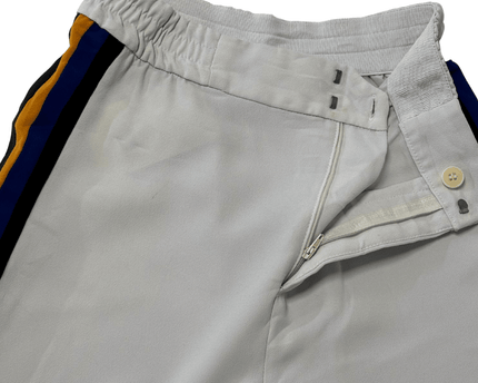 Zara Woman Side-Stripe White Wide-Leg Trousers
