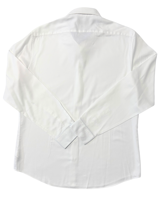 Calvin Klein White Slim Fit with Blue Collar Lining Dress Shirt