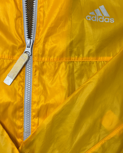 Adidas Yellow Lightweight Hooded Windbreaker Jacket